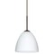 Besa Lighting Vila Cord Pendant, Opal Matte, Bronze Finish, 1x9W LED 1JT-447007-LED-BR - alternate 1
